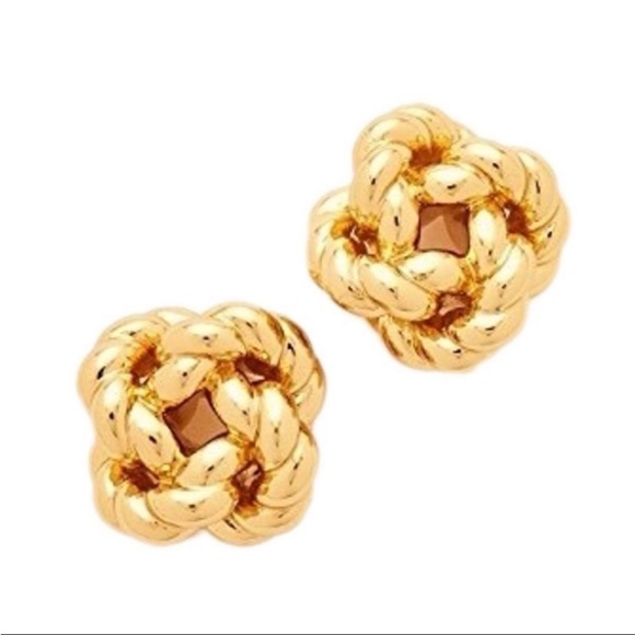 Tory Burch Jewelry - Tory Burch gold Rope knot stud earrings